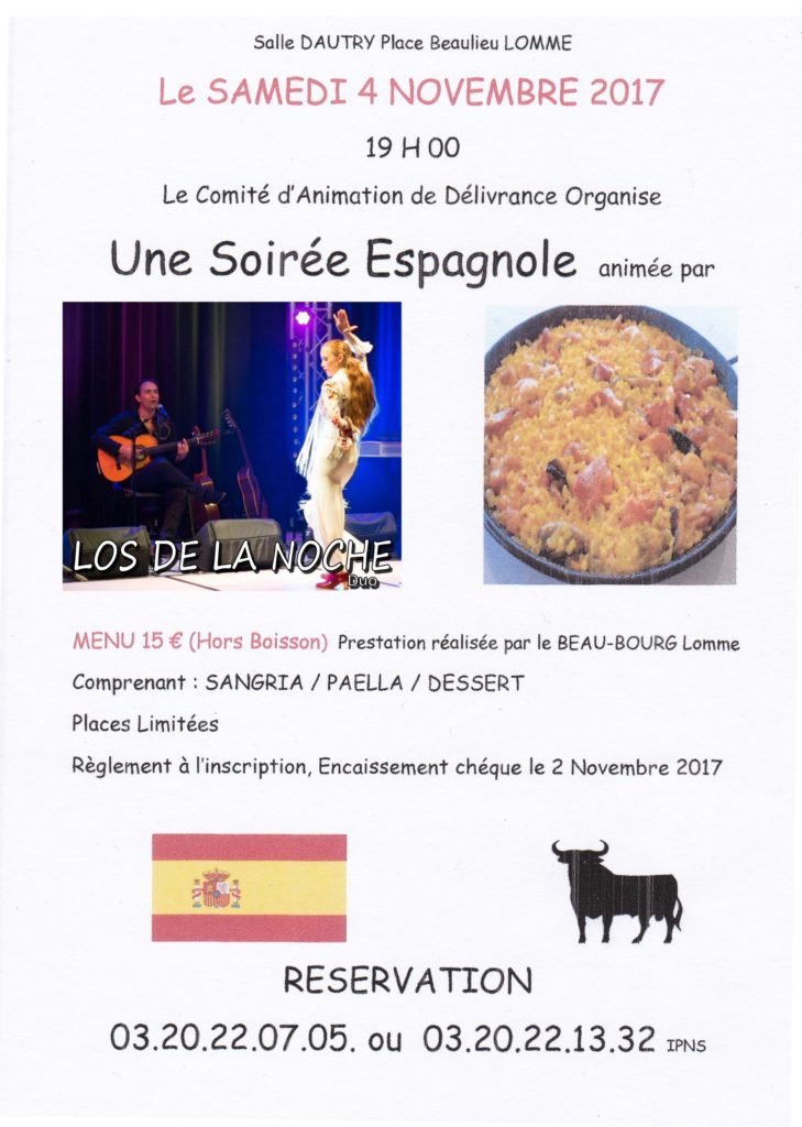 Soirée espagnole flamenco lille LOMME